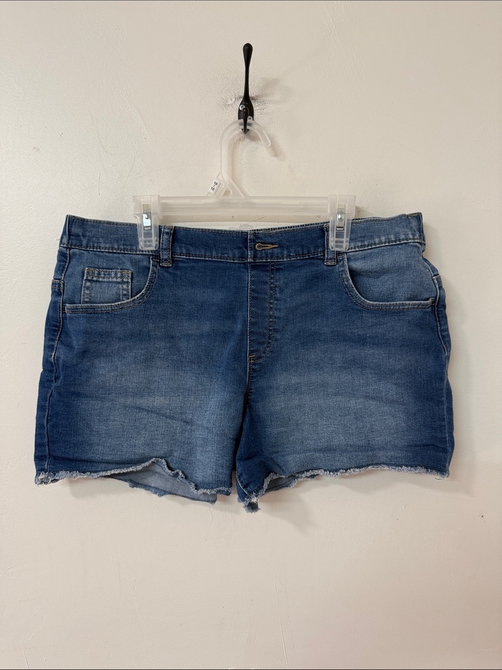 wonder nation Blue Denim Frayed Hem Jean Shorts